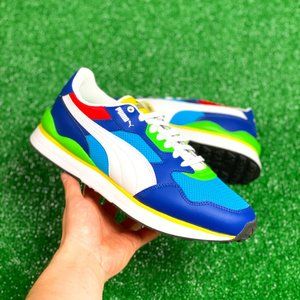 Puma R78 Futr Wide Fit Low Mens Running Shoe Blue White 374895-19 NEW Sz 11.5